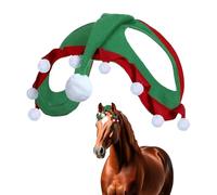 Chapeau de Noël pour Cheval - Accessoires Pour Chapeau De Noël - Bonnets Festifs Pour Chevaux,Pour Les Fêtes Les Parades Festives Les Spectacles Les Fournitures La Saison Des Fêtes Équestres