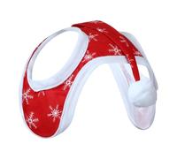 Chapeau de Noël pour chevaux - Père Noël sur chevaux avec motif flocon de neige respirant pour les vacances, les festivals, les décorations de ferme