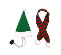 Chapeau De Noël pour Chien Bandana Bavoirs Père Noël Écharpe Costume Cosplay Mignon d'hiver Tenue Lapin Chaton Articles Animaux Compagnie Accessoires Petit Ensemble Et