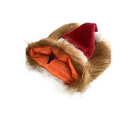 Chapeau de Noël pour chien, chapeau de Noël rouge - Vêtements pour animaux de compagnie d'hiver nuit de famille fête en plein air adolescent