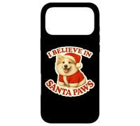 Chapeau de Noël pour Chien de Berger islandais I Believe in Santa Paws Coque pour iPhone 17 Pro Max