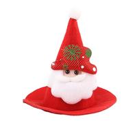 Chapeau De Noël pour Chien - Drôle Mignon Chaud Couvre-Chef de Noël | Petit Chapeau De Père d'hiver pour Chat | pour Dragon Barbu Moyen Grand Petit Fête Célébration Hiver Séance Photo