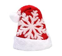 Chapeau de Noël simple flocon de neige rouge/gris Père Noël sports de plein air par temps froid pour garçons filles jeunes chapeaux unisexe cauchemar avant vrac lumineux drôle le froid femmes enfants