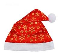 Chapeau de Noël unisexe à motif flocon de neige doré pour adultes et adolescents, chapeau de Père Noël pour fête festive, cadeaux de Nouvel An, cadeaux de Noël pour maman et papa, femmes, adultes
