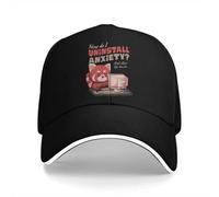 Chapeau de Noël Unisexe Casquette d’été Visière de Soleil Comment désinstaller l’anxiété Casquettes Hip hop Amoureux de Raton Laveur Chapeau de Cowboy Chapeaux à Pointes Cadeau de Mode