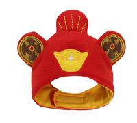 Chapeau de Nouvel An pour animal de compagnie, Dieu de la richesse, chapeau pour chat, chapeau respirant pour chien, cache-oreilles pour Noël, Pâques, fêtes costumées, accessoires pour animaux de