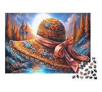 Chapeau de Paille brodé 1000 Pieces Jigsaw Puzzle for Adults Cadeau D’Anniversaire Loisir Créatif Décoration De La Maison 70x50cm/1000pcs