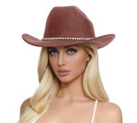 Chapeau de Paille Cowboy Femme Chapeau Cowboy Homme Americain de Pluie Femme Chapeaux Western Grande Taille Amerique Texan Adulte Accessoires Deguisement Cowboyrose