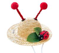 Chapeau de paille d'extérieur pour chien, chiot, petit chat, chapeau de soleil pour chien, chapeau fantaisie pour la mode Pooches Animal Exhibition