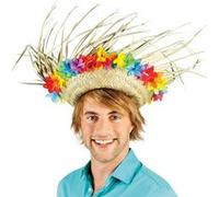 chapeau de paille hawaï avec fleurs - boland 52537 Multicolore G