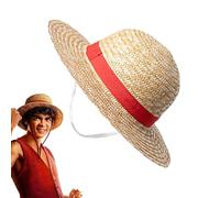 Chapeau De Paille Luffy - Accessoire De Cosplay Anime Jaune Pour Performance et Fête De Costume