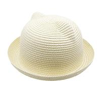 Chapeau de paille mignon parent-enfant chapeau de soleil d'été oreilles de chat chapeau de pêcheur chapeau de paille chapeau, w, taille unique