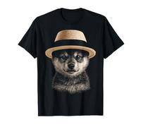 Chapeau de Paille pour Amoureux des Loups T-Shirt