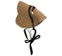 Chapeau de paille pour chien, chapeau de soleil pour chien de soleil pour chien Refroidissement pour chat Chapeau de soleil - Bloquer efficacement la lumière du soleil chat Sombrero, chapeau de soleil