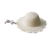 Chapeau de Paille pour Chien - Coiffe Respirante pour Chaton | Chapeau de pour Chiot - pour Propriétaires d'animaux, Amoureux des Bêtes, Promenades en Plage, Randonnée, Jardinage,