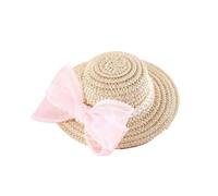 Chapeau de paille pour chiens mignons - Résistant au soleil - Printemps - Été - Voyage - Chapeau de soleil pour photographie