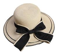 Chapeau de Paille pour Femme Capeline Pliable Chapeau de Soleil Eté UPF 50+ Anti-UV Casquette Visière Large Bord Anti-Soleil Chapeau Extérieur pour Voyage Vacances Lune de Miel