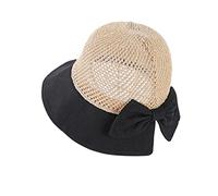 Chapeau de Paille pour Femmes Capelines de Soleil D’Été Capelines de Plage à Large Bord Chapeaux Tuniques Pliables à Roulettes pour Femmes Dame et Fille Beach Visiere