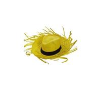 Chapeau de paille PTIT CLOWN adulte ruban noir 5 couleurs naturel, bleu, jaune, rose, orange