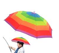 Chapeau De Parapluie Du Soleil - Headswear Mains Libres Réglables Avec Protection UV | Cap De Parapluie À Bande Élastique Pour Hommes, Femmes, Adultes | Idéal Randonnée, Camping, Pêche, Golf, Plage, J