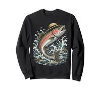 Chapeau de pêche à la Truite - Père pêcheur Sweatshirt