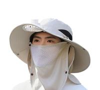 Chapeau de pêche avec ventilateur - Chapeau de soleil respirant équipé d'un ventilateur de refroidissement intégré et d'une mentonnière réglable pour un confort tout au long de la journée | Chapeau
