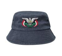 Chapeau De Pêche en Jean À Motif République Arabe du Yémen D'Emblème National (Transfert Thermique) - Protection Solaire - Léger Et Respirant