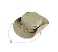 Chapeau de Pêche,Respirant Casquette Anti UV Safari Chapeau avec Jugulaire Réglable pour L'extérieur,Randonnée,Camping Kaki,Large