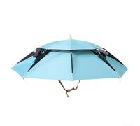 Chapeau de pêche solaire parapluie pliable double couche pour la pêche en rivière (B)