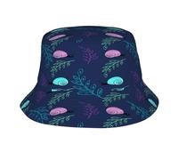Chapeau de pêche tendance avec escargots et feuilles, chapeau de pêcheur mignon, chapeau de soleil pliable