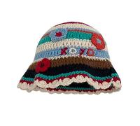 Chapeau de pêche tendance pour femmes et filles - Crochet à fleurs - Bonnet de soleil pour filles - Y2K - Sweet Girl - Coiffe pour vacances, soleil, camping, randonnée