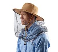 Chapeau de pêche ZffXH pour homme - Chapeau de soleil pour apiculture - Moustiquaire - Chapeau à large bord en filet pour insectes, abeilles - Protection solaire - Anti-insectes - Apiculteur - Pêche -