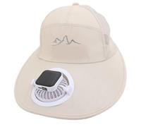 Chapeau de pêcheur à énergie solaire - Respirant - Réglable - Vitesse du soleil - Pour homme et femme - Activité de plein air, beige, Taille unique
