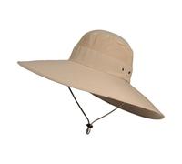 Chapeau de pêcheur à grand bord large de 15CM for hommes, chapeau de soleil imperméable for l'extérieur, casquette d'alpinisme, chapeaux de pêche à la mode unisexe Pour Femmes Et Hommes(Khaki)