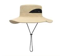 Chapeau de pêcheur à large bord pour homme et femme, pliable et imperméable pour plage, randonnée, safari, trekking (Khaki), Kaki, 30