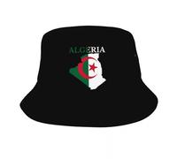 Chapeau de pêcheur Algérie Drapeau Carte Chapeaux de Seau pour Fille Voyage d’été Algérien Coeur Chapeau de Soleil Rue pour la pêche Chapeaux de pêcheur Chapeau Panama PLeisure Cadeaux de Sport
