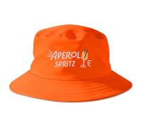 Chapeau de pêcheur Aperol Spritz - Chapeau de soleil - Chapeau de seau d'été pliable - Chapeau de sport d'extérieur unisexe - Cadeau d'anniversaire pour la pêche, la randonnée, la plage, le camping