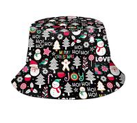 Chapeau De Pêcheur Bonhomme De Neige De Noël Chapeaux Pliable Bucket Hat Respirant Chapeaux De Seau pour Sports Outdoor Camping