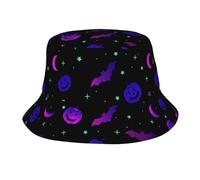 Chapeau De Pêcheur Citrouilles d'halloween Élégant Chapeau Bob Emballable Bucket Hat pour Pêche Voyage Camping