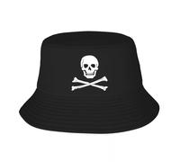 Chapeau de pêcheur Crossbones Pirate Flag Jolly Roger Bucket Hat Femmes Hommes Mode Été Plage Soleil Confortable et Respirant PLeisure Cadeaux de Sport