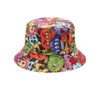 Chapeau de pêcheur décontracté pour homme et femme Motif imprimé 3D Tie Dye Double Bassin Chapeau d'extérieur Visière Sombrero Hombre, rouge pastèque, Taille unique