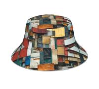 Chapeau de pêcheur double face imprimé Memory Fragments, chapeau de soleil unisexe, chapeau de soleil pour alpinisme, voyage, plage, pêche, chapeau de soleil noir