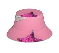 Chapeau de pêcheur double face réfléchissant rose sable pour homme et femme, léger, respirant, tendance, simple, deux côtés, peut être porté avec des bandes réfléchissantes, noir, One Size-L