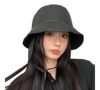 Chapeau de pêcheur épais à isolation thermique avec cache-oreilles pour le ski, la course à pied, le camping, les activités de seau pour hommes, femmes, enfants, filles, Noir , Taille unique