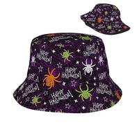 Chapeau De Pêcheur Étoile en Toile D'Araignée d'halloween Unisexe Chapeau Bob Duveteux Bucket Hat pour Disco Adolescents Randonnée