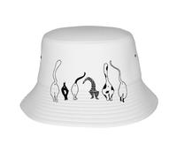 Chapeau De Pêcheur Histoire Drôle Et Mignonne d'un Chat Mignon Chapeau De Seau Respirant Chapeaux Protection UV Bucket Hat pour Randonnée Camping Sports
