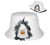 Chapeau De Pêcheur Horreur Fantôme d'halloween Mode Chapeau Bob Élégant Bucket Hat pour Plein Air Camping Disco