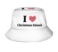 Chapeau De Pêcheur J'adore L'Île Christmas Fisherman Cap Unisexe Chapeaus De Soleil Respirant Chapeausoleil pour Pêche Trave Été