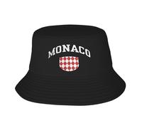 Chapeau De Pêcheur Monaco Drapeau National Chapeaux De Seau Unisexe Pliable Anti-UV Chapeau De Soleil Été Bucket Hat Style des Quatre Saisons