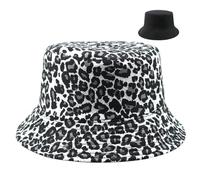 Chapeau de pêcheur, motif léopard, pour femme, réversible, chapeau de pêche, chapeau de soleil, pour homme et femme, pour vacances, randonnée, camping, shopping